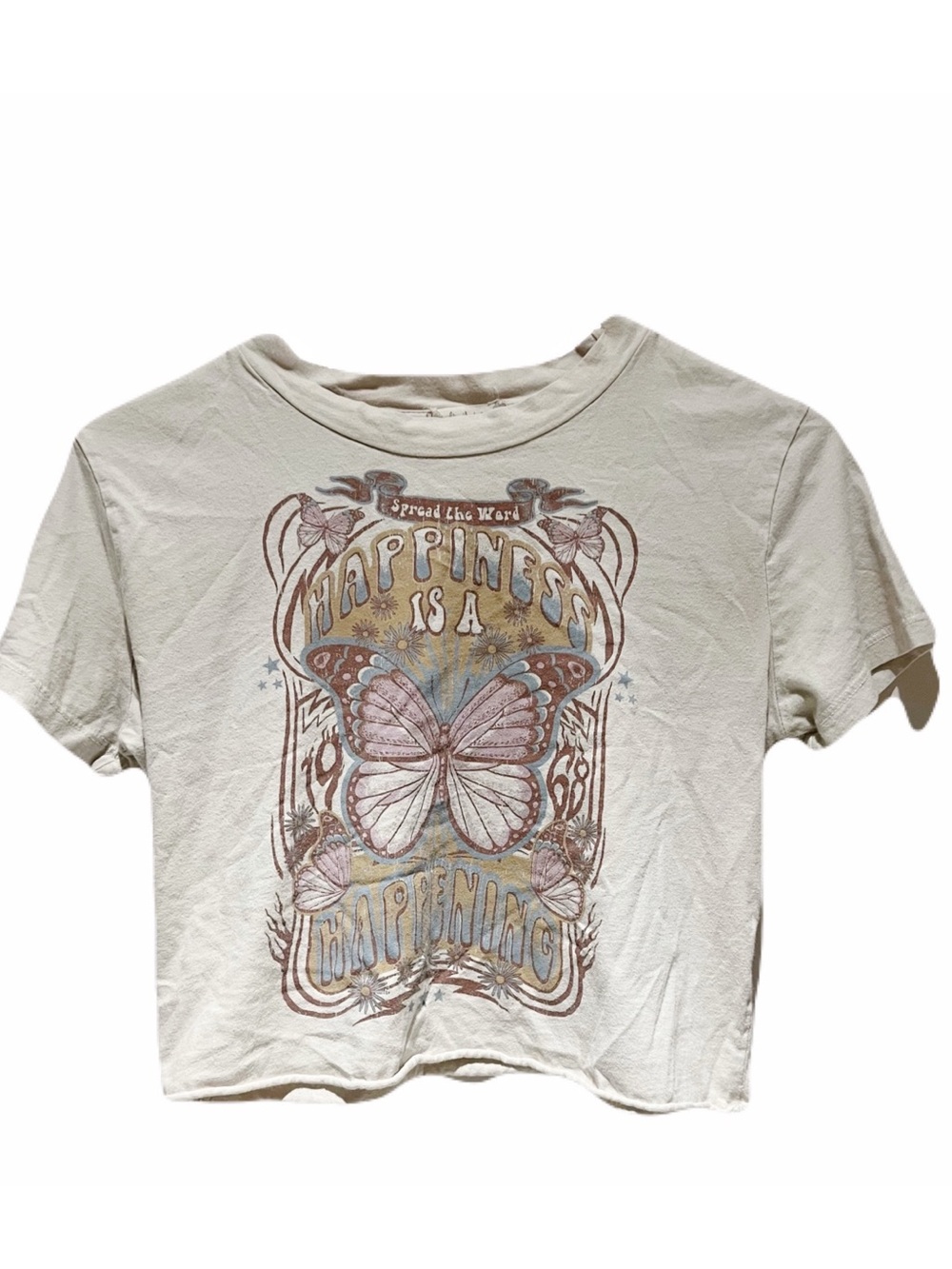 altar'd state happiness is a happing crop top